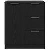 vidaXL Sideboard Black Oak 23.62 x 11.81 x 27.56 in Engineered Wood