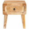 vidaXL End Table Brown 15.75 x 12.60 x 18.11 in Solid Mango Wood