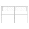 vidaXL Headboard White Powder-Coated Steel Tall Double Durable