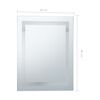 vidaXL Bathroom Mirror Silver Glass 23.6 x 31.5 in Bathroom Mirror