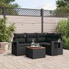 vidaXL Garden Sofa Set Black