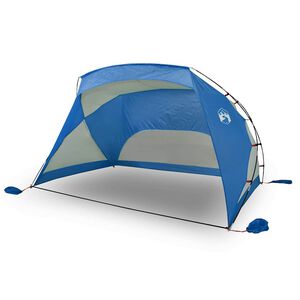 vidaXL Beach Tent Azure Blue 107.9"x70.1"x66.9"/58.3" 185T Polyester