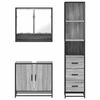 vidaXL Bathroom Furniture Set Grey Sonoma Engineered wood, metal Tall