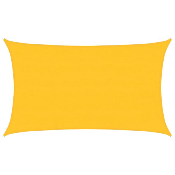 vidaXL Sunshade Sail 1.75 oz/ft&sup2; Rectangular Yellow 16.4x26.2' HDPE