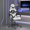 vidaXL Gaming Chair White and Black Faux Leather