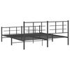 vidaXL Bed Frame Black Steel Full Bed Frame Rectangular Modern