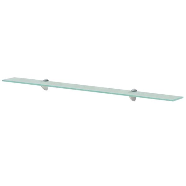 vidaXL Floating Shelf Set of 2 Clear Tempered safety glass 39.4x7.9in