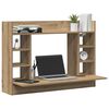 vidaXL Wall-Mounted Desk artisan oak 105 x 48 x 75 cm Engineered wood