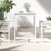 vidaXL Garden Table White Solid Pine wood Medium Durable Garden Table