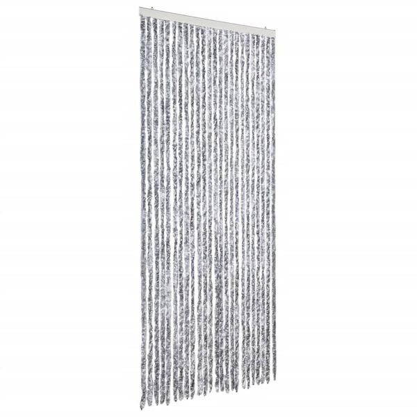 vidaXL Insect Curtain White and Grey 39.4x86.6" Chenille