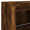 vidaXL Sideboard with LED Lights Smoked Oak 79.5"x14.6"x26.4"