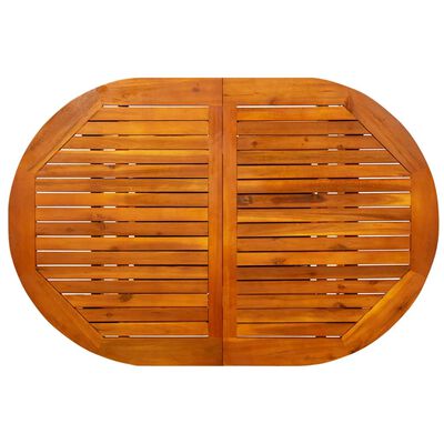 vidaXL Garden Dining Table (47.2"-66.9")x31.5"x29.5" Solid Acacia Wood