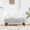 vidaXL Bench with Cushion Light Grey 44.49 x 22.44 x 15.35 in Velvet
