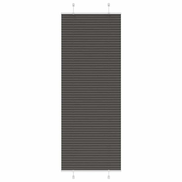 vidaXL Pleated Blind Black 100% Polyester 31.5x78.7 in