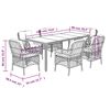 vidaXL Garden Dining Set Black, Cream White