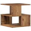 vidaXL Side Table with Shelf Old Wood 30 x 30 x 55 cm Engineered Wood