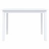 vidaXL Dining Table White Solid rubber wood frame, MDF top Medium