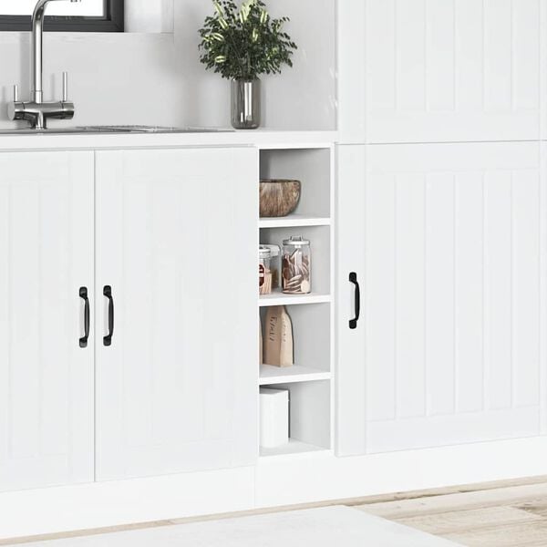 vidaXL Bottom Cabinet White Engineered wood 7.9x17.5x32.1 in