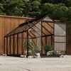 vidaXL Glass Greenhouse Anthracite 61"x117.3"x75.2" Aluminum