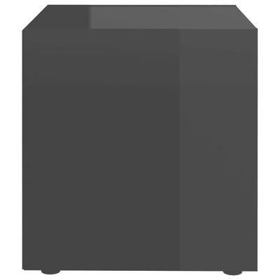vidaXL TV Cabinets 2 pcs High Gloss Gray 14.6"x13.8"x14.6" Chipboard