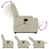 vidaXL Electric Stand Up Massage Recliner Chair Cream