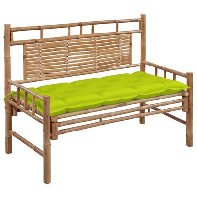 vidaXL Patio Bench with Cushion 47.2'' Bamboo
