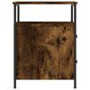 vidaXL Bedside Cabinet Set of 2 Smoked oak Engineered wood, iron