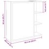 vidaXL Bathroom Mirror Cabinet Old wood Engineered wood, glass