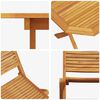 vidaXL Garden Dining Set Folding 7 pcs Brown solid acacia wood