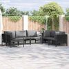vidaXL Garden Sofa Set with Cushion 6 pcs Anthracite Steel