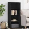vidaXL Highboard Black Engineered wood 19.7 x 16.1 x 48.8 in Highboard