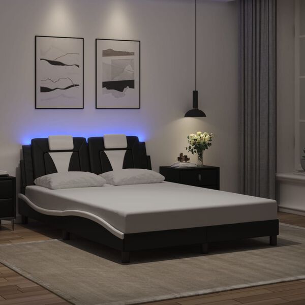vidaXL Bed Frame Black and White