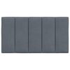 vidaXL Headboard Cushion Dark grey Velvet (100% polyester) 35.4 in wide