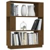 vidaXL Book Cabinet Honey brown Solid pine wood Medium Book Cabinet