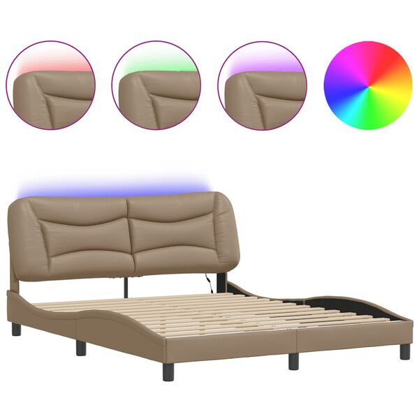 vidaXL Bed Frame Cappuccino