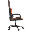vidaXL Gaming Chair Black and Orange Faux Leather