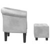 vidaXL Tub Chair Silver Faux leather, pinewood, plywood, plastic Single