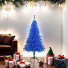 vidaXL Blue Artificial Christmas Tree PVC 59 in tall Decorative Inlays