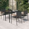 vidaXL Garden Dining Set Black