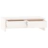 vidaXL Monitor Stand White 19.7x10.6x5.9" Solid Wood Pine
