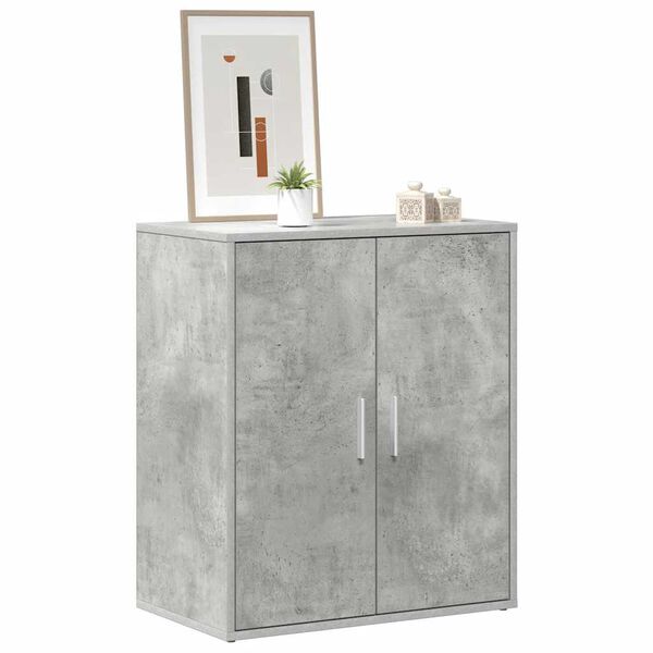 vidaXL Shoe Cabinet Concrete Grey Engineered Wood Medium Shoe Cabinet
