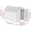 vidaXL Greenhouse Anthracite and Transparent Aluminum, Polycarbonate Large