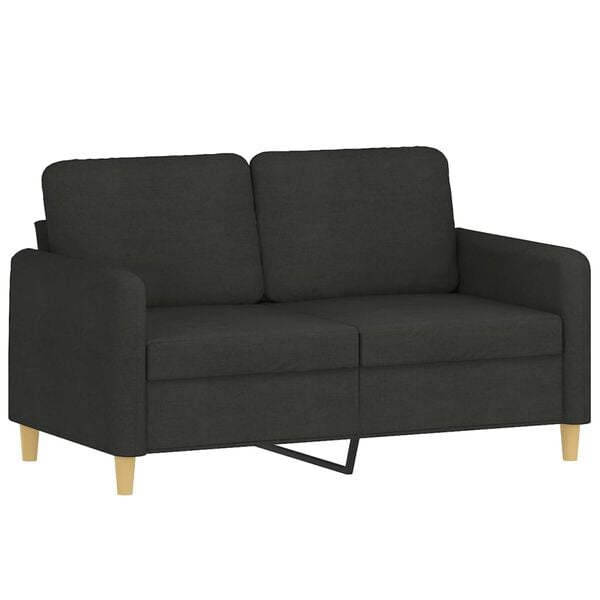 vidaXL Sofa Set Black Fabric (100% polyester), metal, plywood