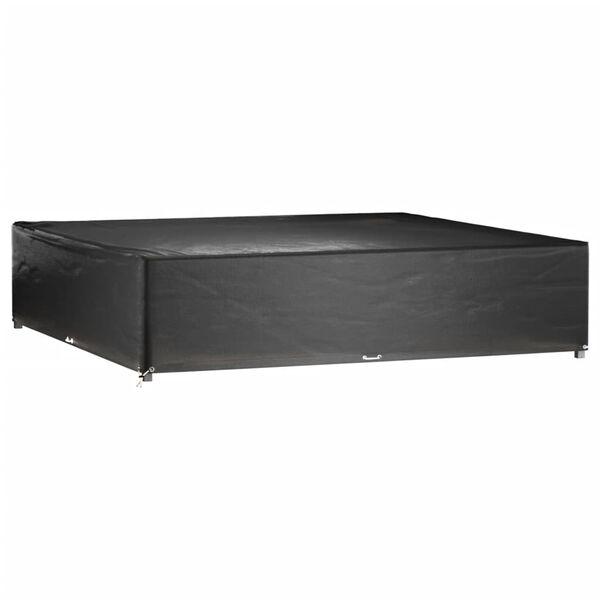vidaXL Garden Furniture Cover Set of 2 Black Polyethylene, Aluminum