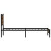 vidaXL Bed Frame Smoked oak Steel, engineered wood Single Bed Frame