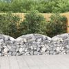 vidaXL Gabion Basket Silver Galvanized iron 59.1 x 19.7 x 31.5 in Strong