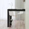 vidaXL Wall Bar Table Black Engineered wood Medium Wall Bar Table