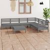 vidaXL Garden Lounge Set Gray Solid pinewood Large Modular