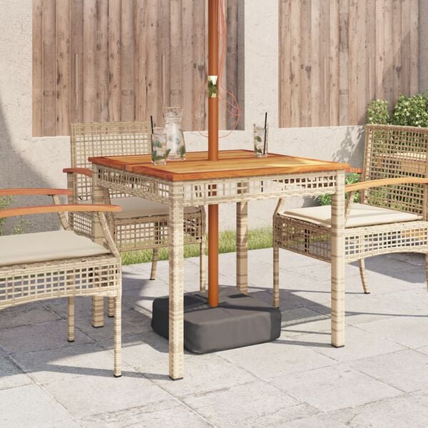 vidaXL Garden Table Beige, Brown
