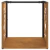 vidaXL Firewood Rack 15.7x15.7x15.7" Weathering Steel